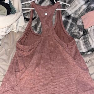 Lululemon tank top (slightly cropped, maroon) size 8